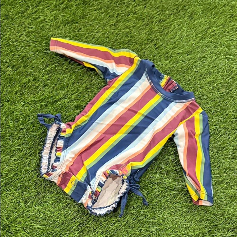 Ruffle Butts One Piece Rash guard Swimsuit